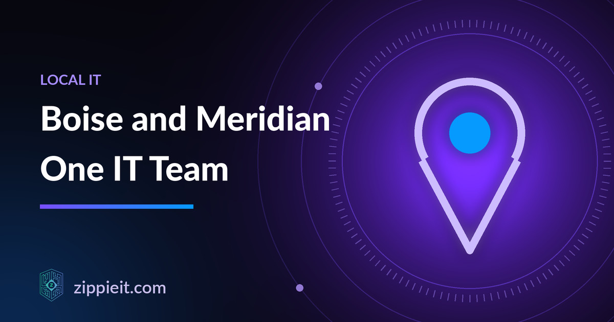 Illustration of a location pin: Boise and Meridian One IT Team