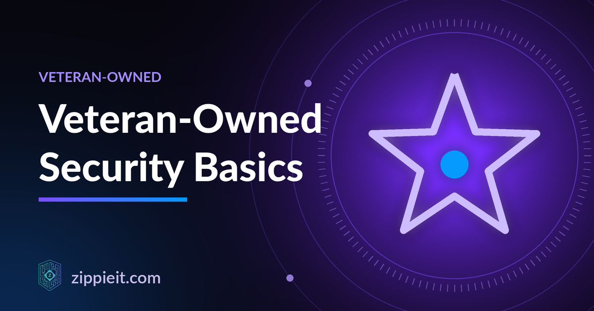 Veteran-owned small businesses: Illustration of a star: Veteran-Owned Security Basics